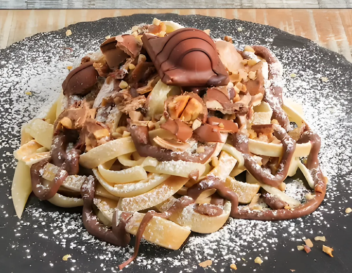 Tagliacrepes con Duplo e granella